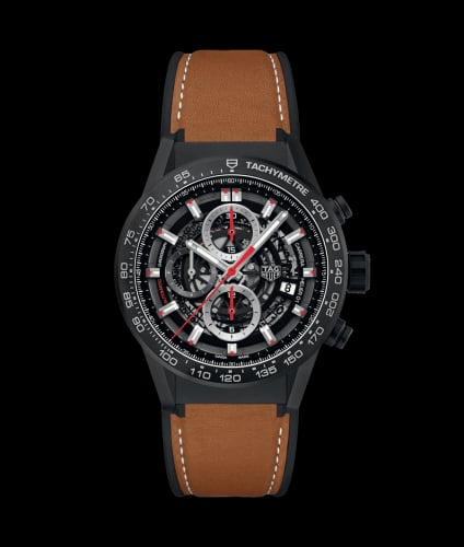 TAG Heuer Carrera Calibre Heuer 01 43 Black Ceramic / Stainless Steel / Rubber