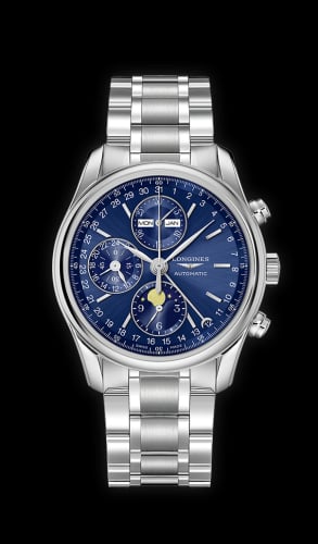 Longines Master Collection 40 Chronograph Calendar Stainless Steel / Blue / Bracelet