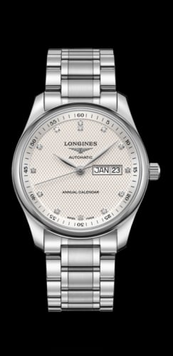 Longines Master Collection 40mm Annual Calendar Stainless Steel / Silver-Diamond / Bracelet