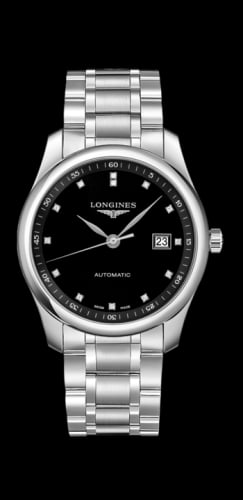 Longines Master Collection 40 Date Stainless Steel / Black-Diamond / Bracelet