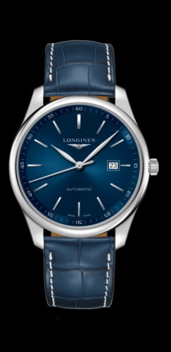 Longines Master Collection 42 Date Stainless Steel / Blue / Alligator
