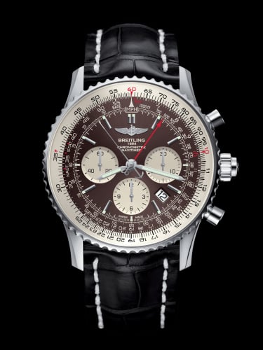 Breitling Navitimer Rattrapante Stainless Steel / Panamerican Bronze / Croco / Folding