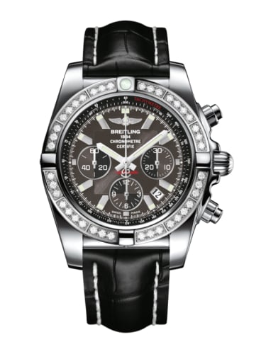 Breitling Chronomat 44 Stainless Steel / Diamond / Carbon Black / Croco