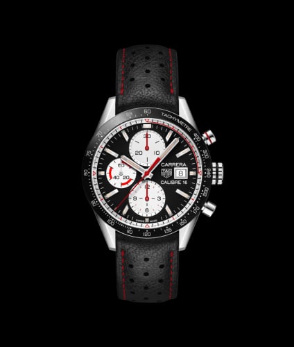 TAG Heuer Carrera Calibre 16 41 Stainless Steel / Black Retro / Calf
