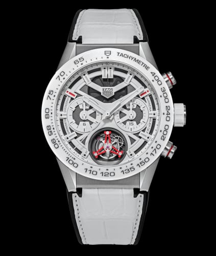 TAG Heuer Carrera Calibre Heuer 02T 45 Chronograph Tourbillon Titanium / Ceramic / Alligator / Ginza