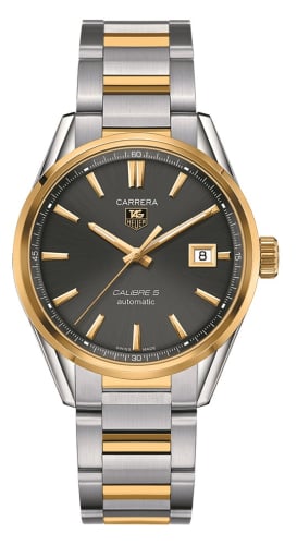 TAG Heuer Carrera Calibre 5 39 Stainless Steel / Yellow Gold / Grey / Bracelet