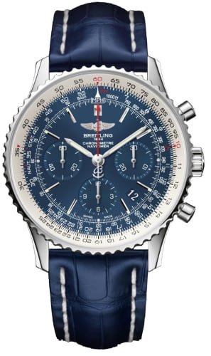 Breitling Navitimer 01 43 Stainless Steel / Blue Sky / Croco / Pin