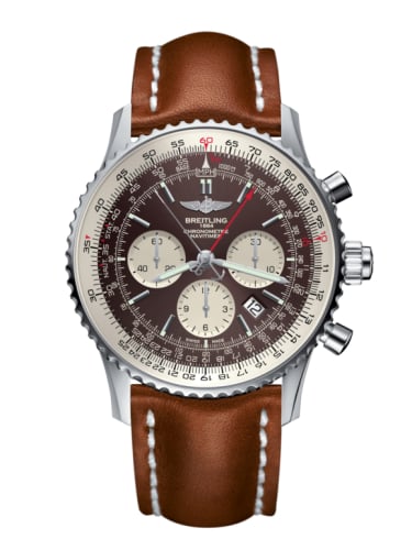 Breitling Navitimer Rattrapante Stainless Steel / Panamerican Bronze / Calf / Pin