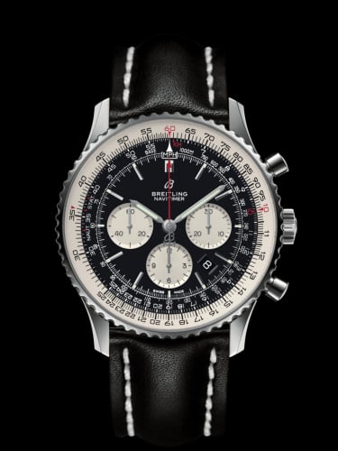 Breitling Navitimer 1 B01 Chronograph 46 Stainless Steel / Black / Calf / Folding