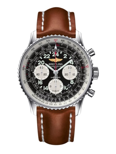 Breitling Cosmonaute Stainless Steel / Black / Calf