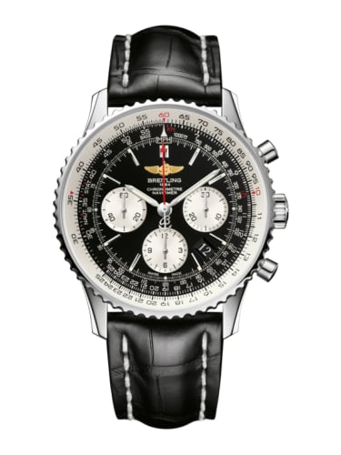 Breitling Navitimer 01 43 Stainless Steel / Black / Alligator / Pin