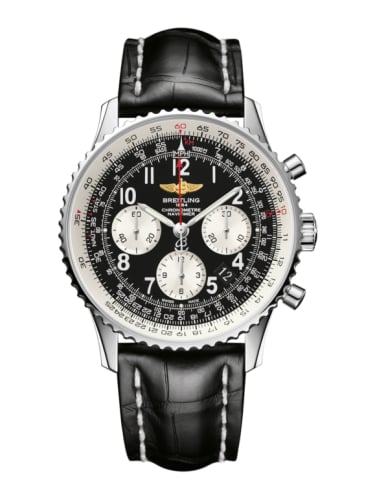 Breitling Navitimer 01 43 Stainless Steel / Black Arabic / Croco