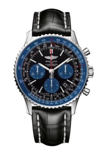 Breitling Navitimer 01 43 Stainless Steel / Blue Edition / Croco / Pin