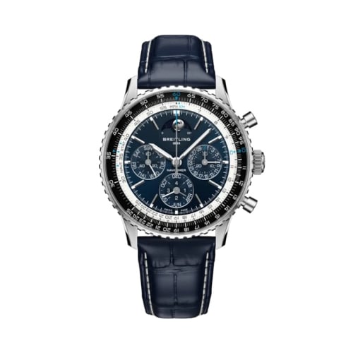 Breitling Navitimer B19 Chronograph 43 Perpetual Calendar Platinum / Blue