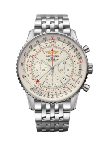 Breitling Navitimer GMT Stainless Steel / Silver / Bracelet