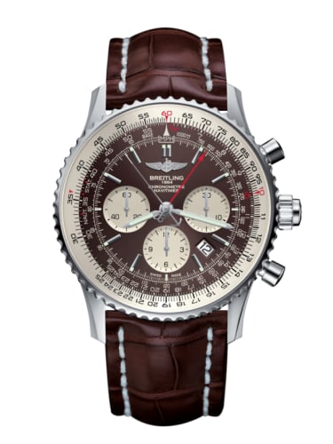 Breitling Navitimer Rattrapante Stainless Steel / Panamerican Bronze / Croco / Pin