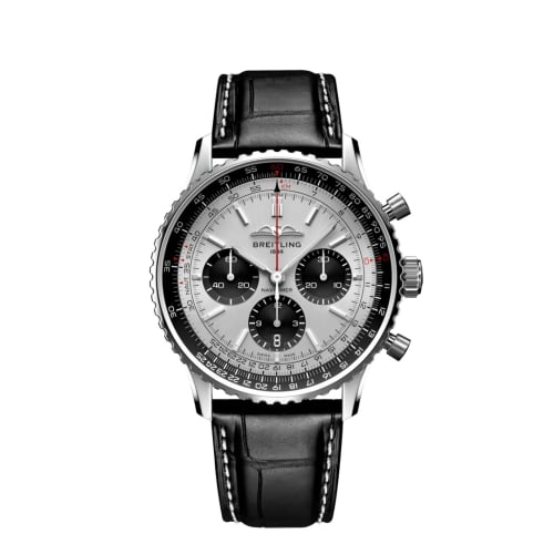 Breitling Navitimer B01 Chronograph 43 Stainless Steel / Silver / Alligator - Folding