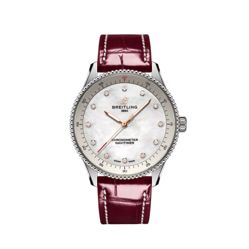 Breitling Navitimer Quartz 32 Stainless Steel / MOP / Alligator