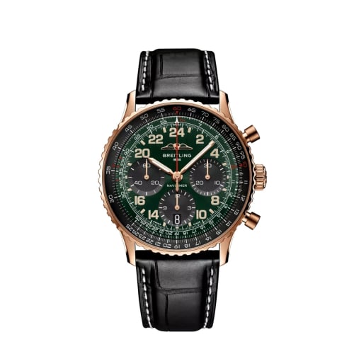 Breitling Navitimer B12 Chronograph 41 Cosmonaute Red Gold / Green