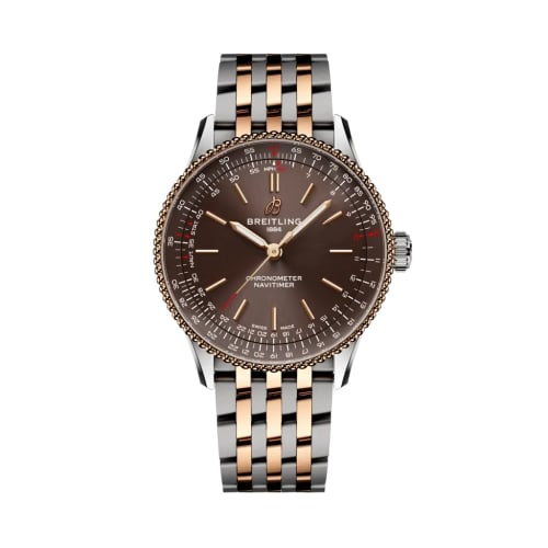 Breitling Navitimer Automatic 36 Stainless Steel - Red Gold / Brown / Bracelet