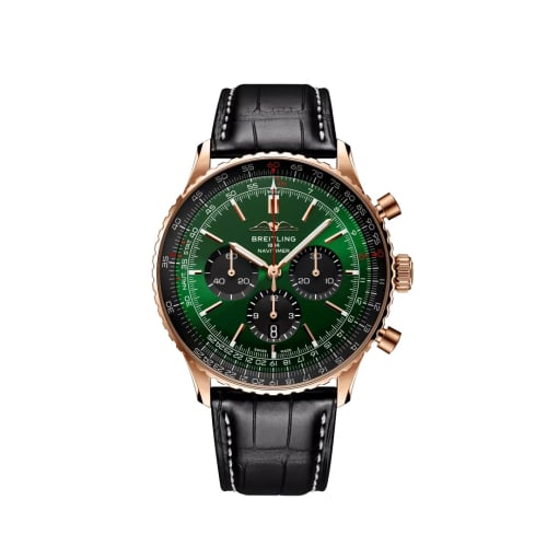 Breitling Navitimer B01 Chronograph 46 Red Gold / Green