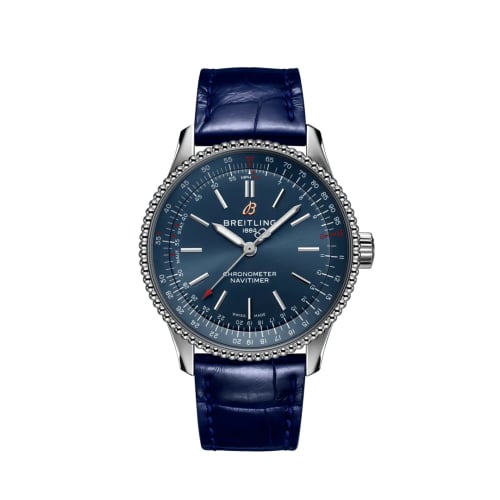Breitling Navitimer 1 35 Automatic Stainless Steel / Blue / Croco / Pin