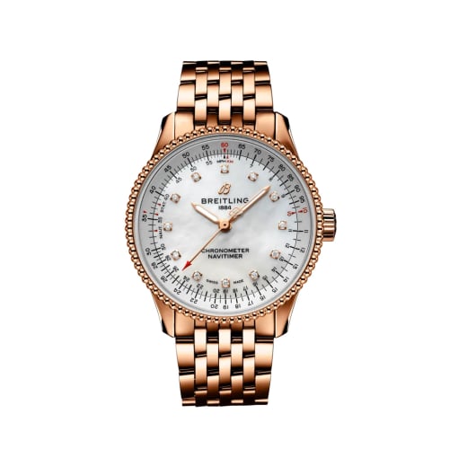 Breitling Navitimer 1 35 Automatic Red Gold / MOP / Bracelet