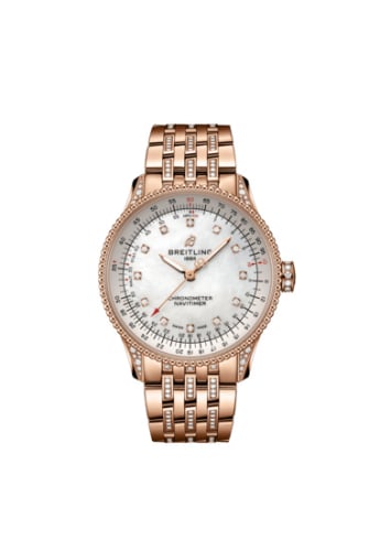 Breitling Navitimer 1 35 Automatic Red Gold - Diamond / MOP / Bracelet