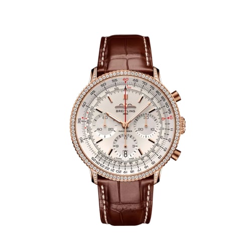 Breitling Navitimer B01 Chronograph 41 Red Gold - Diamond / White / Alligator