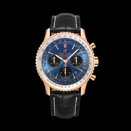 Breitling Navitimer 1 B01 Chronograph 43 Red Gold / Blue / Croco / Folding
