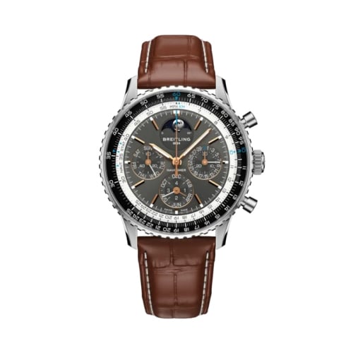 Breitling Navitimer B19 Chronograph 43 Perpetual Calendar Stainless Steel - Platinum / Grey