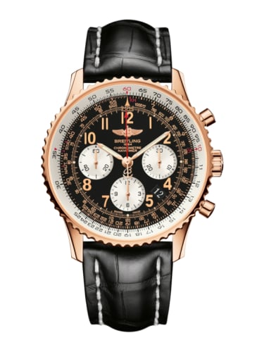 Breitling Navitimer 01 43 Red Gold / Black Arabic / Croco / Pin