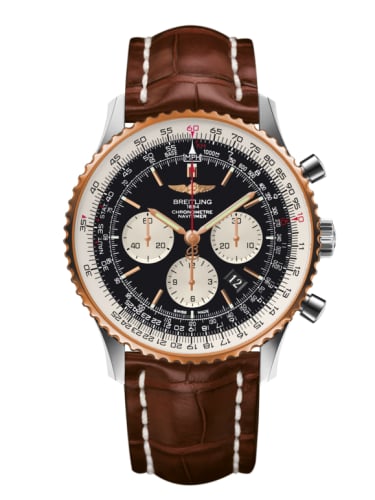 Breitling Navitimer 01 46 Stainless Steel / Red Gold / Black / Croco