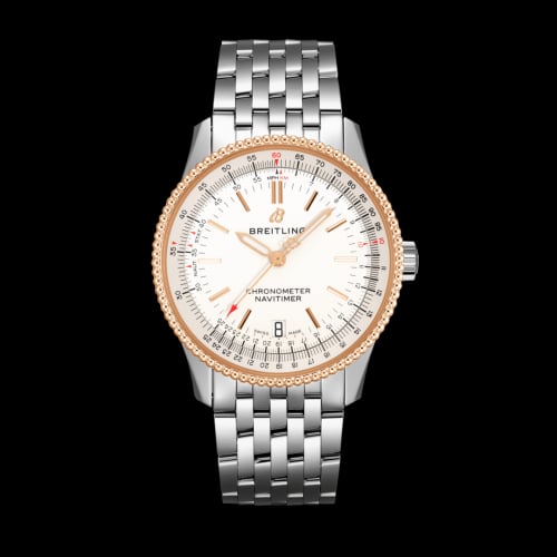 Breitling Navitimer 1 38 Automatic Stainless Steel / Red Gold / Silver / Bracelet