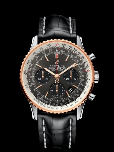 Breitling Navitimer 1 B01 Chronograph 43 Stainless Steel / Red Gold / Grey / Croco / Pin