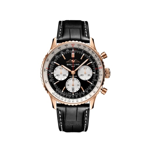 Breitling Navitimer B01 Chronograph 43 Red Gold / Black / Alligator - Folding