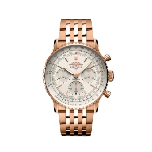 Breitling Navitimer B01 Chronograph 41 Red Gold / Silver / Bracelet