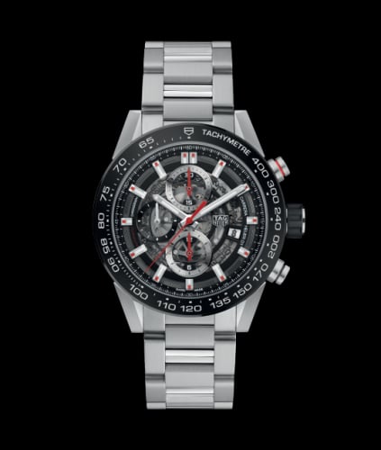 TAG Heuer Carrera Calibre Heuer 01 43 Stainless Steel / Black Ceramic / Skeleton / Bracelet