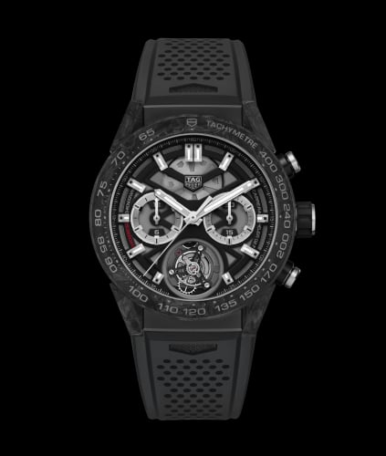 TAG Heuer Carrera Calibre Heuer 02T 45 Chronograph Tourbillon Titanium / Carbon / Rubber