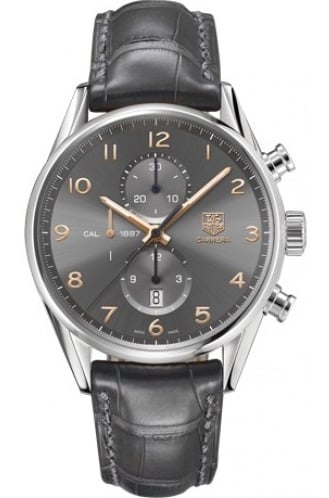 TAG Heuer Carrera Calibre 1887 43 Stainless Steel / Grey / Alligator