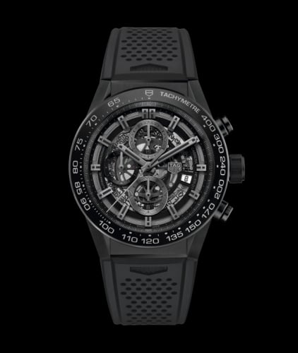 TAG Heuer Carrera Calibre Heuer 01 45 Ceramic / Skeleton / Rubber