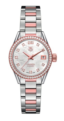 TAG Heuer Carrera Calibre 9 28 Stainless Steel / Rose Gold / Diamond / MOP - Diamond / Bracelet