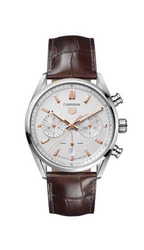 TAG Heuer Carrera Calibre Heuer 02 42 Stainless Steel / Silver / Strap