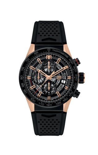 TAG Heuer Carrera Calibre Heuer 01 43 Rose Gold / Skeleton / Rubber