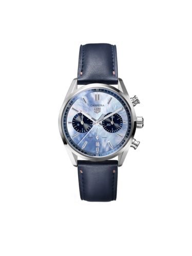 TAG Heuer Carrera Calibre Heuer 02 42 Stainless Steel / Blue MOP / Japan