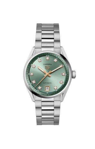 TAG Heuer Carrera Date 36 Stainless Steel / Green - Diamond