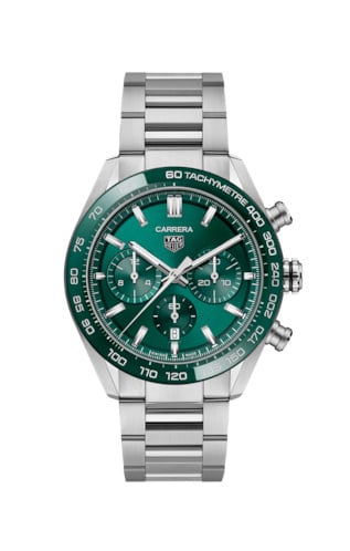 TAG Heuer Carrera Calibre Heuer 02 44 Stainless Steel / Green / Bracelet