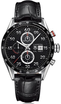 TAG Heuer Carrera Calibre 1887 43 Stainless Steel / Black / Alligator