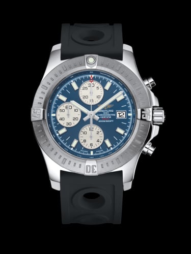 Breitling Colt Chronograph Automatic Stainless Steel / Mariner Blue / Rubber / Pin