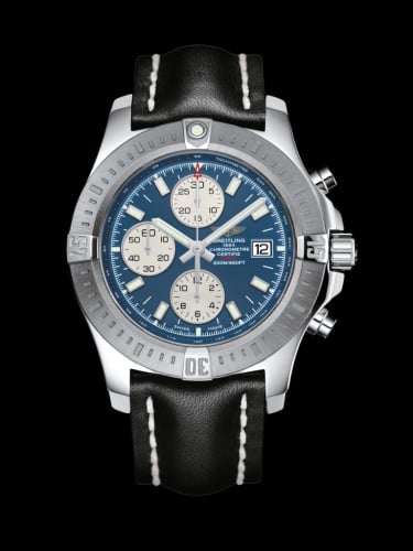 Breitling Colt Chronograph Automatic Stainless Steel / Mariner Blue / Calf / Pin